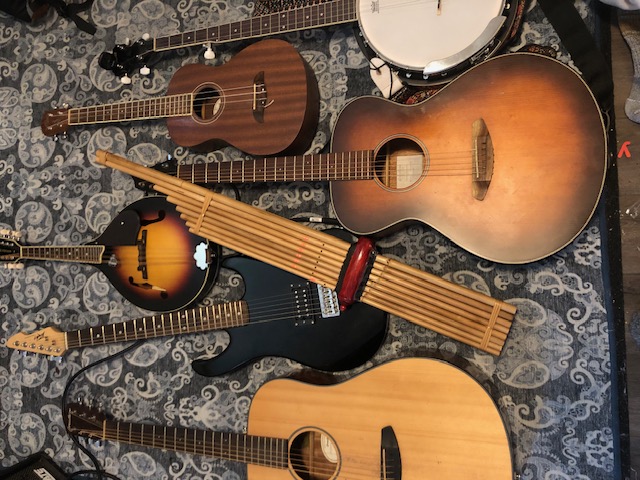 Photo of multiple instruments laying on the ground
